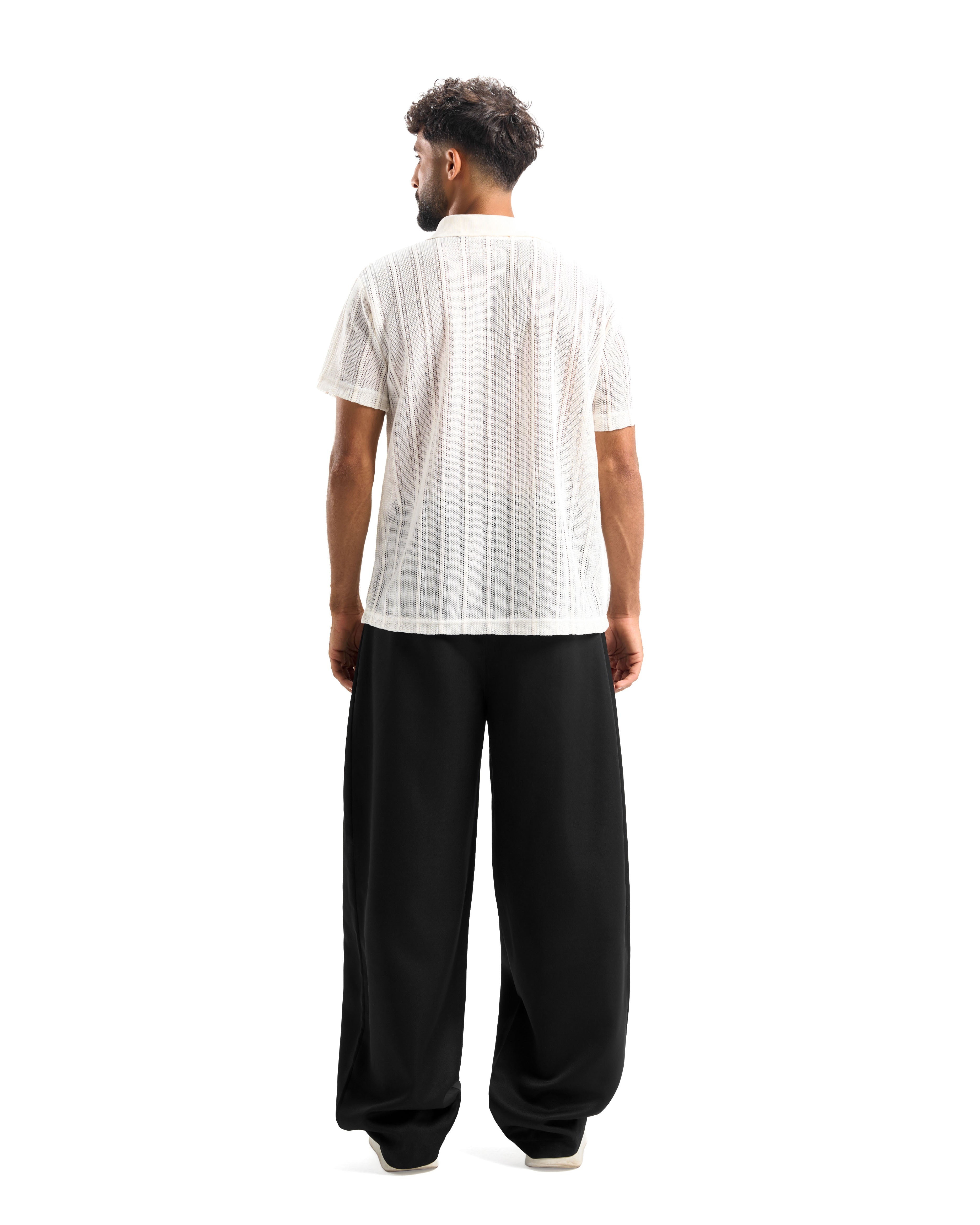 White Knitted polo