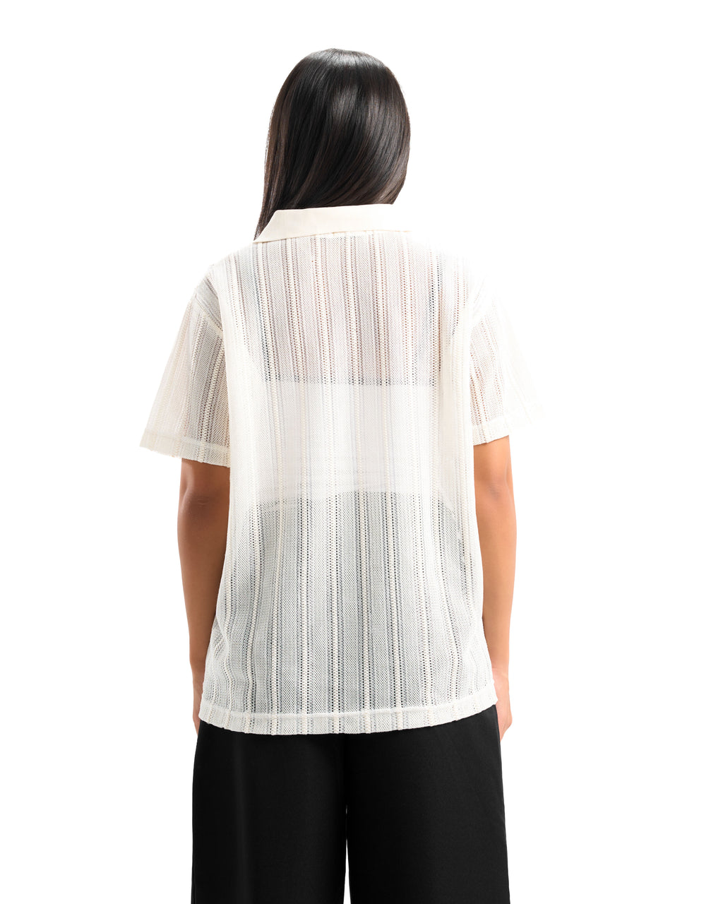 White Knitted polo