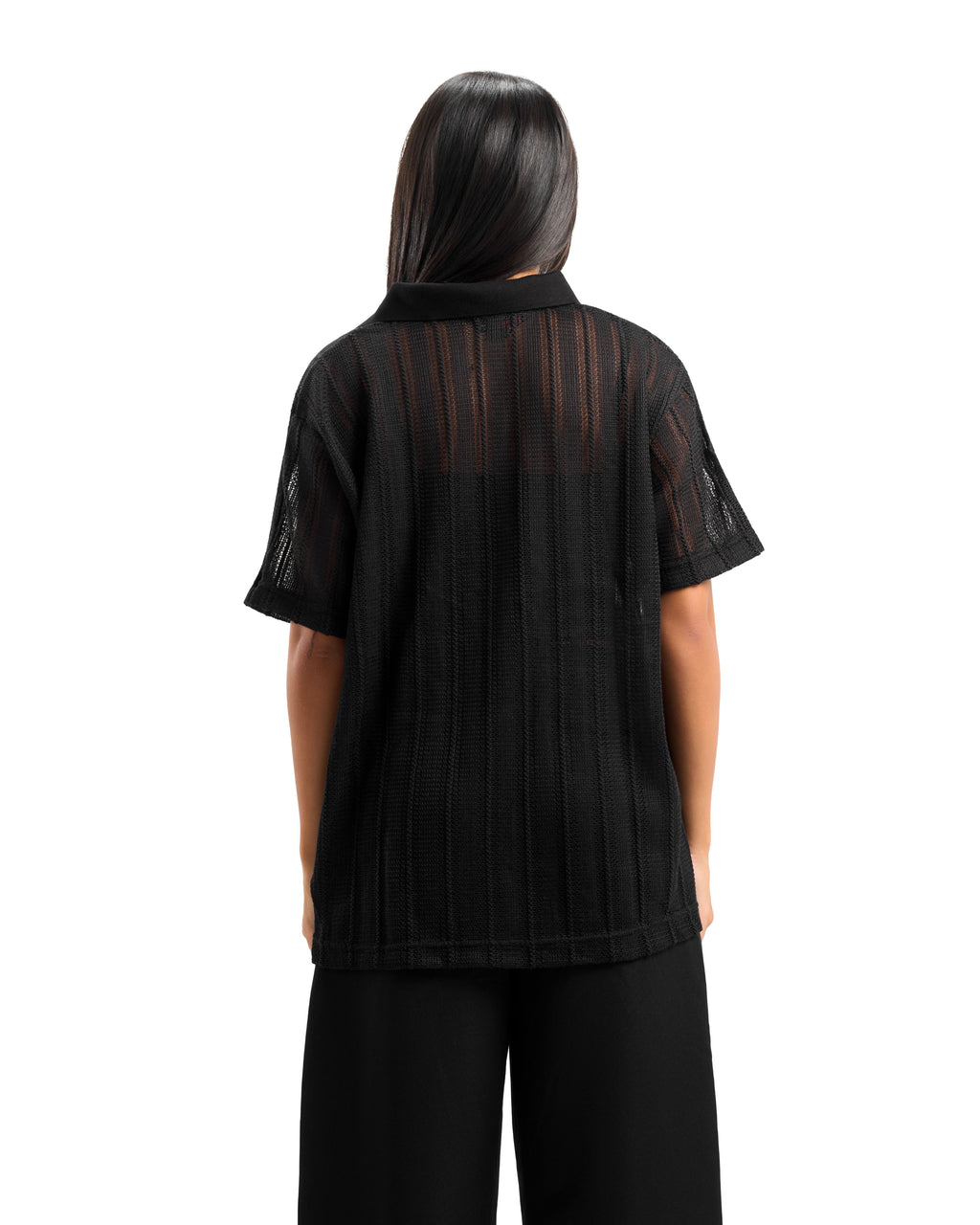 Black Knitted Polo