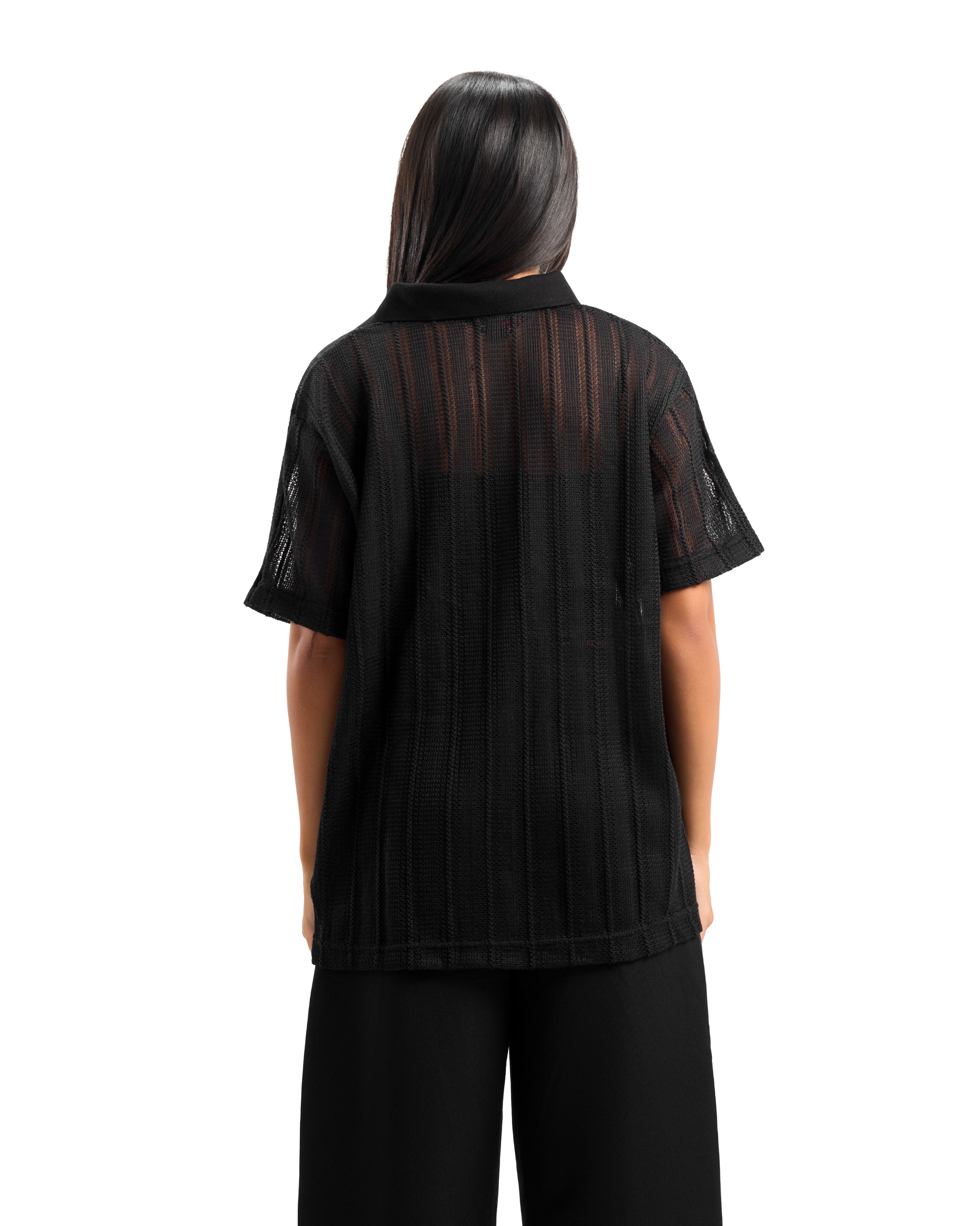 Black Knitted Polo